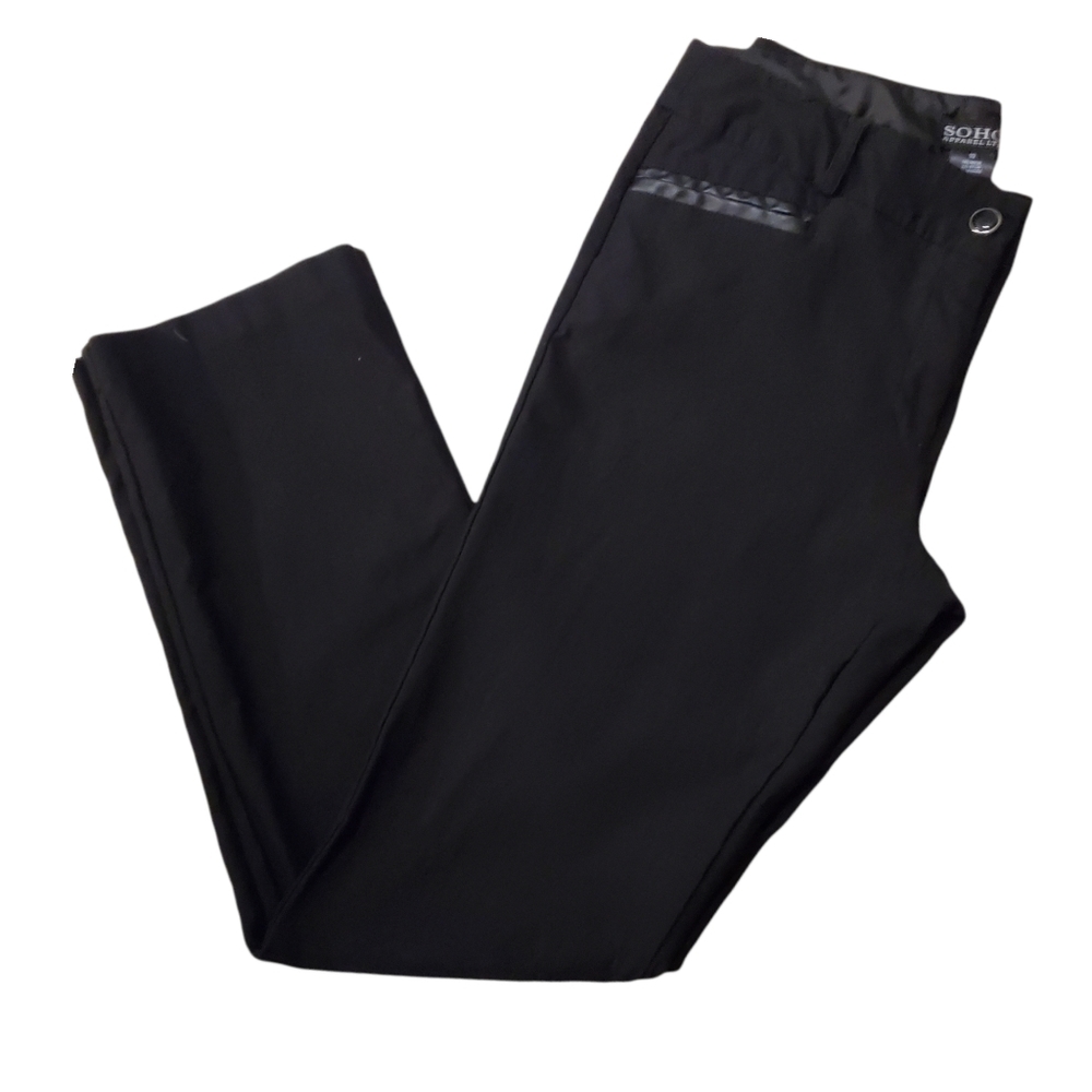 SOHO Apparel Black mid-rise slacks